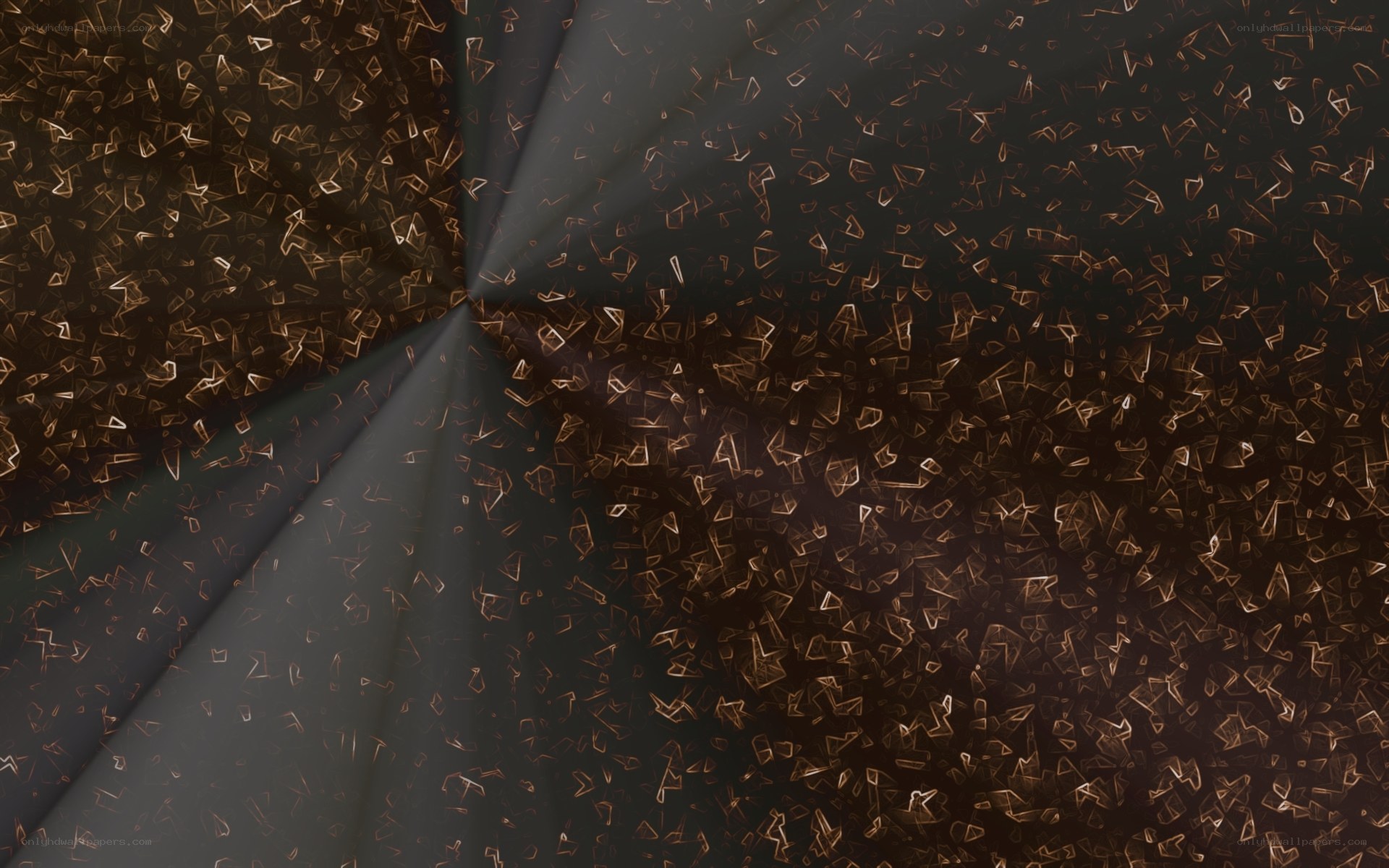 Abstract geometric pattern with golden fragments