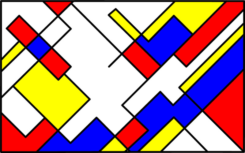Abstract geometric pattern with primary colors