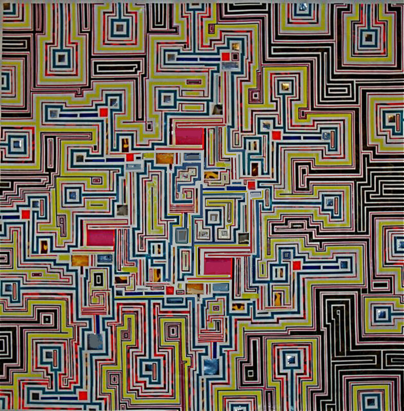 Abstract Geometric Pattern — Yellow, Chaotic