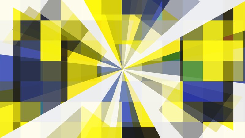 Abstract Geometric Pattern — Yellow, Dynamic, Blue