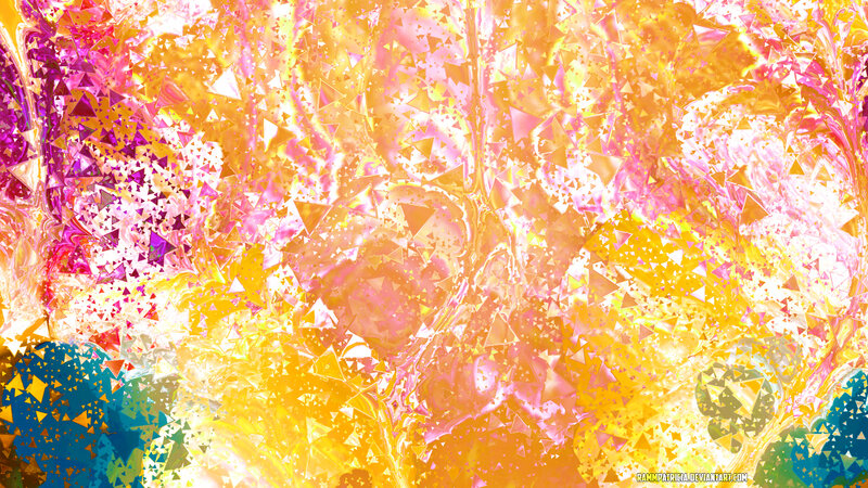 Abstract Geometric Pattern — Yellow, Vibrant, Digital Art