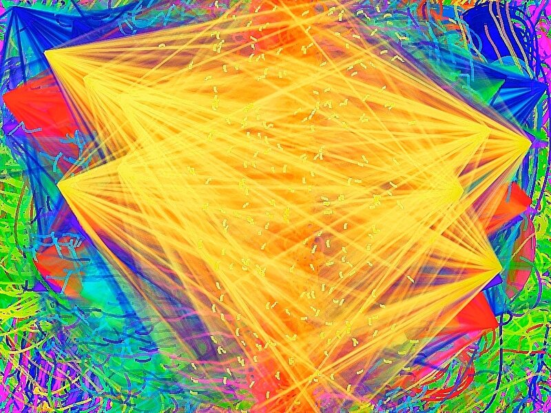 Abstract Geometric Pattern — Yellow, Vibrant