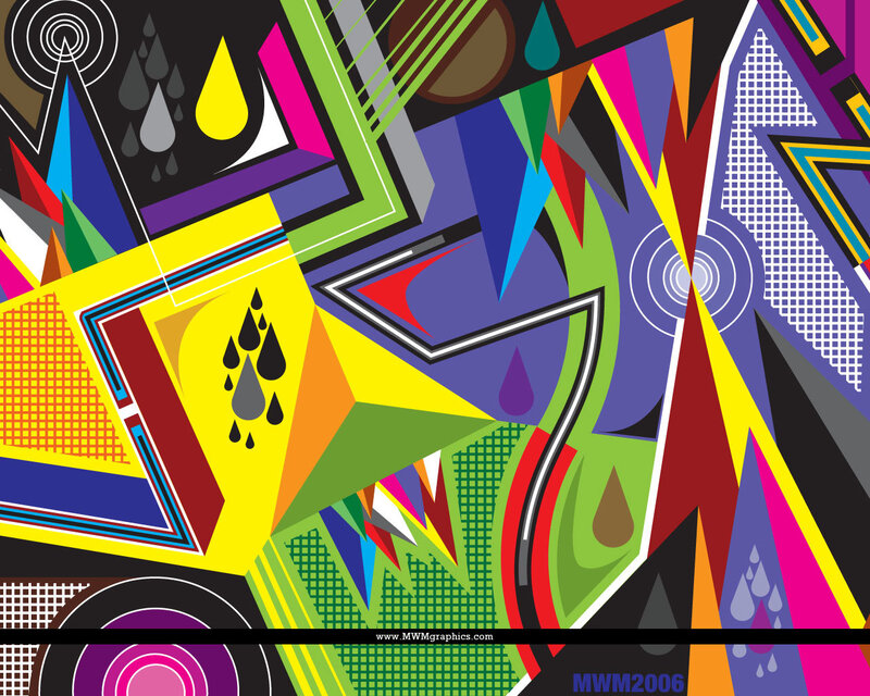 Abstract Geometric Pattern — Yellow, Vibrant, Vector Art