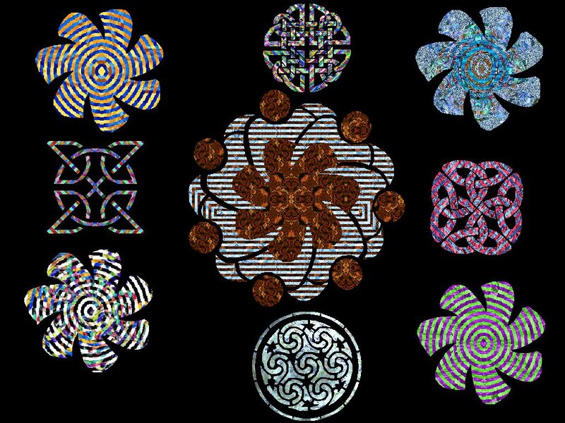 Abstract Geometric Patterns — Black