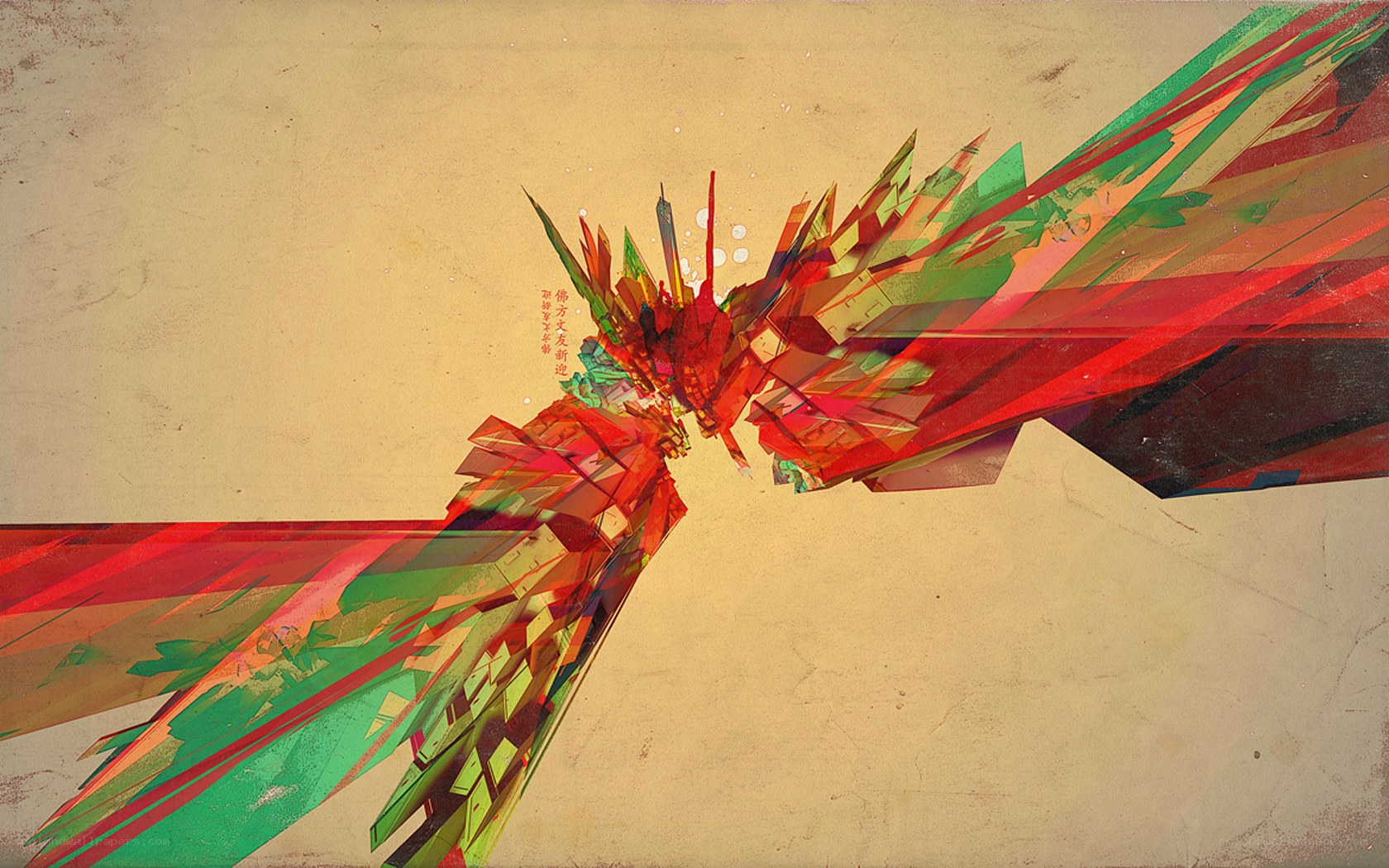 Abstract geometric phoenix