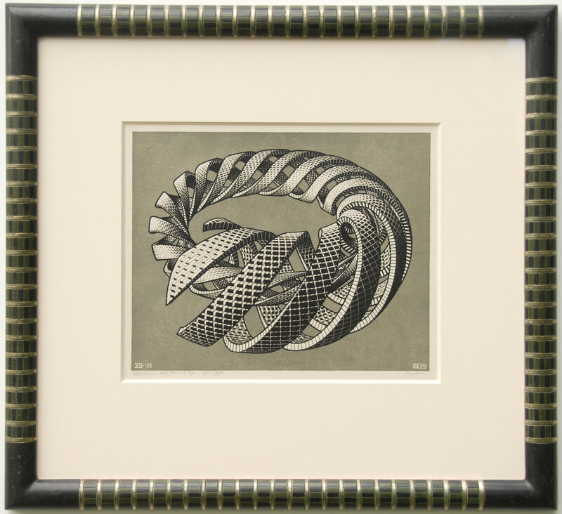 Abstract geometric print in frame