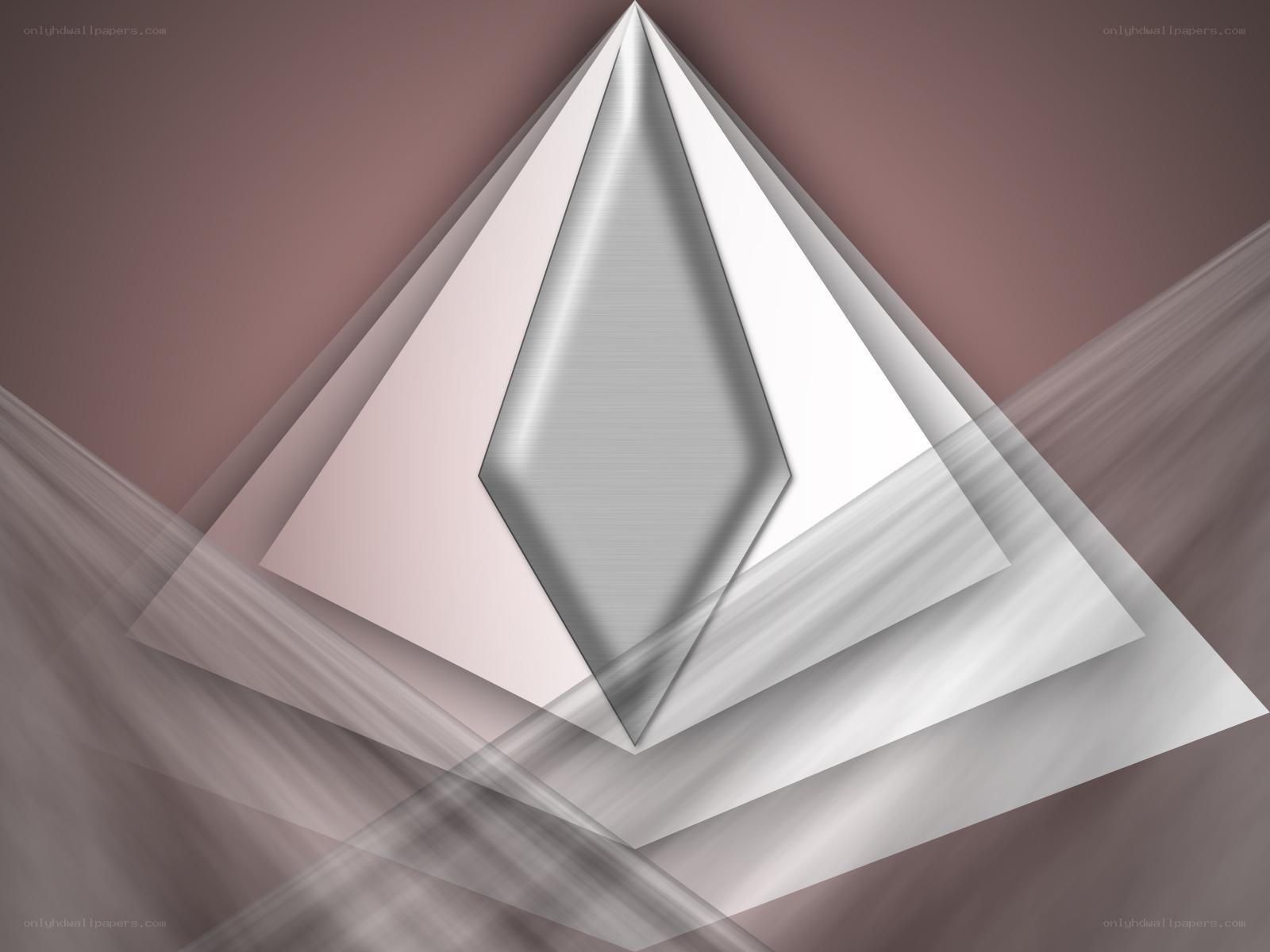 Abstract geometric pyramid design