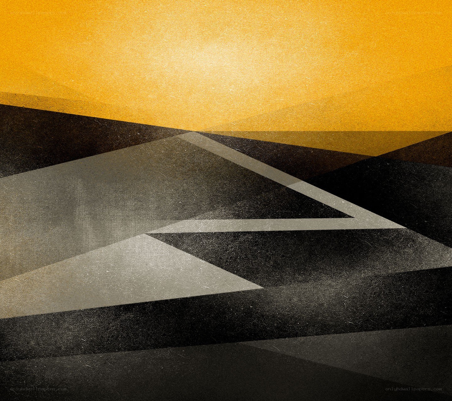 Abstract geometric road scene