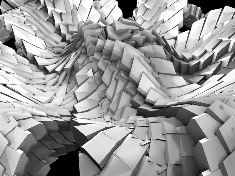 abstract geometric rock formation