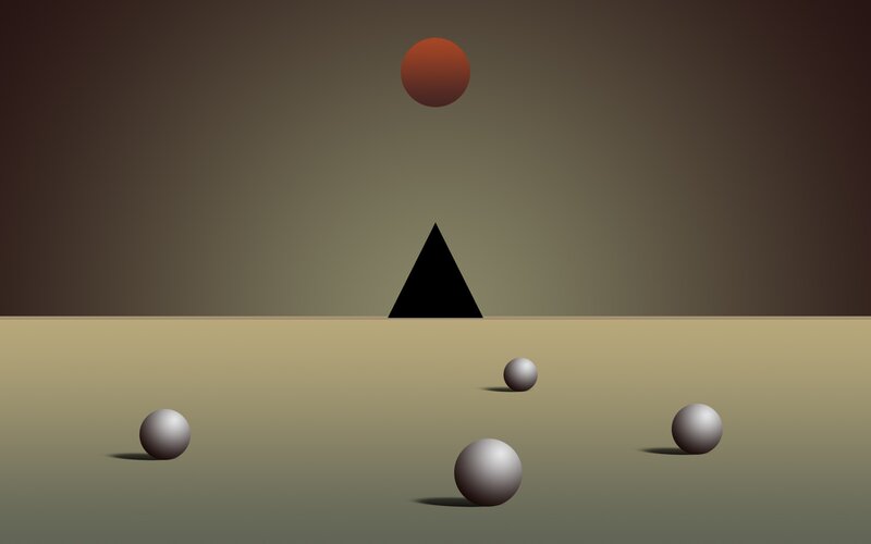 abstract geometric scene