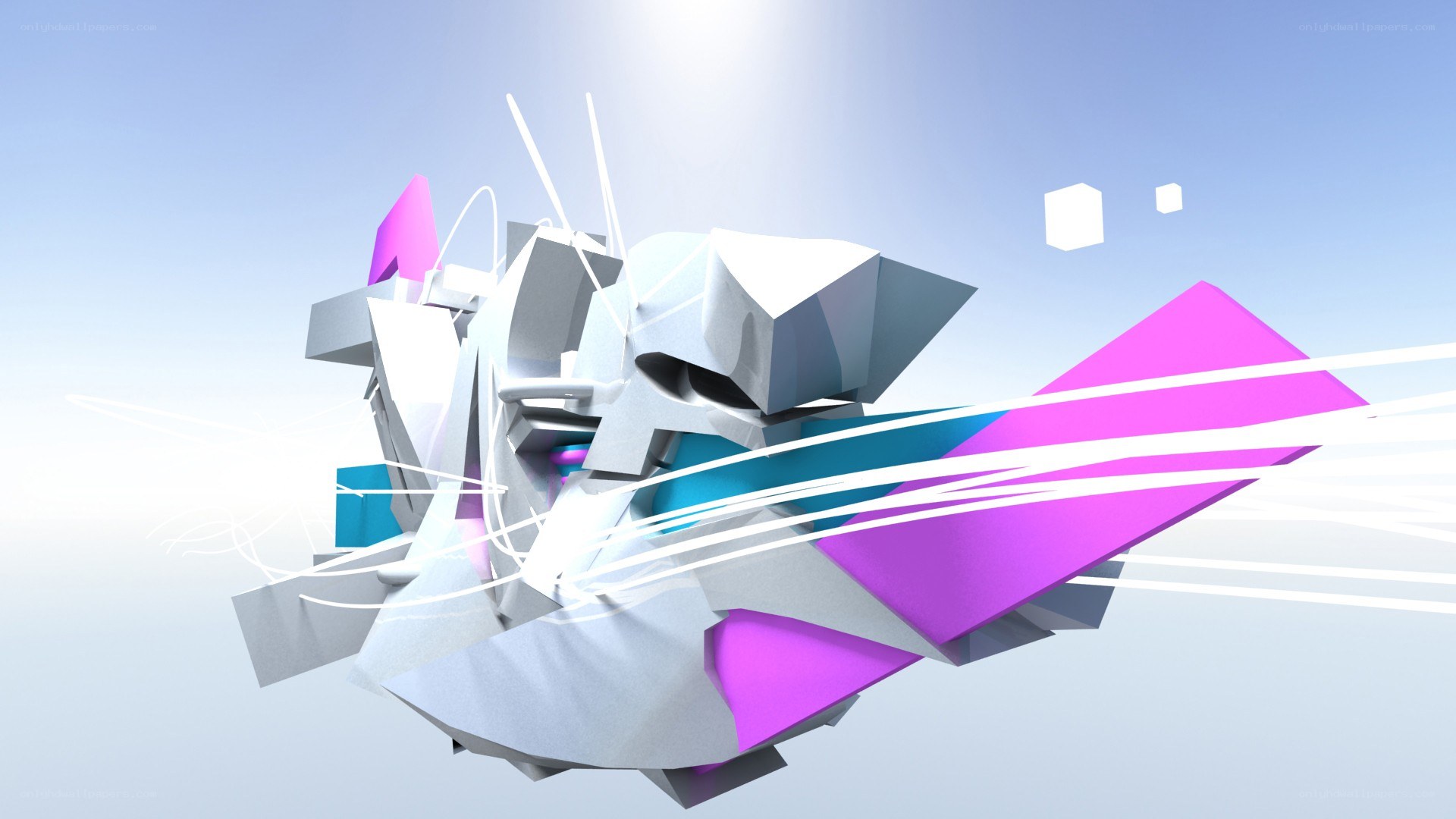 Abstract geometric sculpture