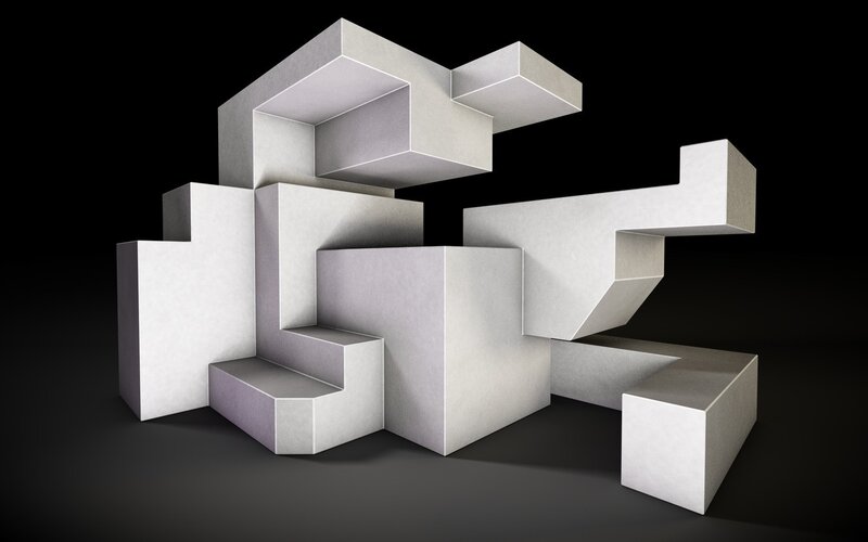 Abstract geometric sculpture