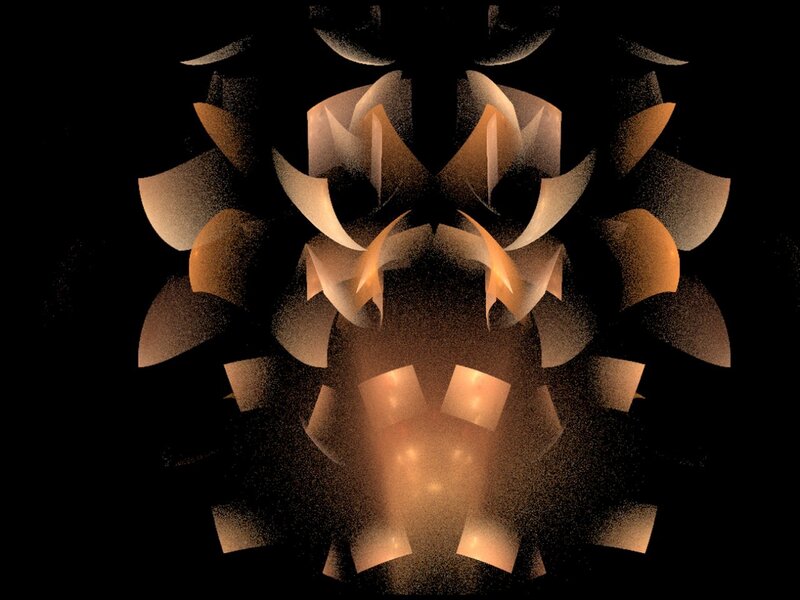 Abstract Geometric Sculpture — Brown