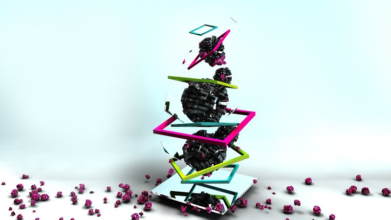 Abstract geometric sculpture