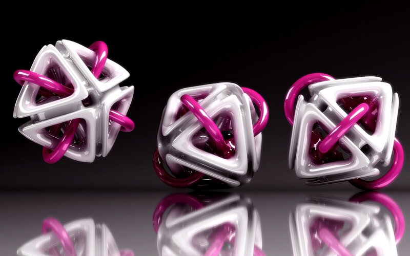 Abstract geometric sculptures