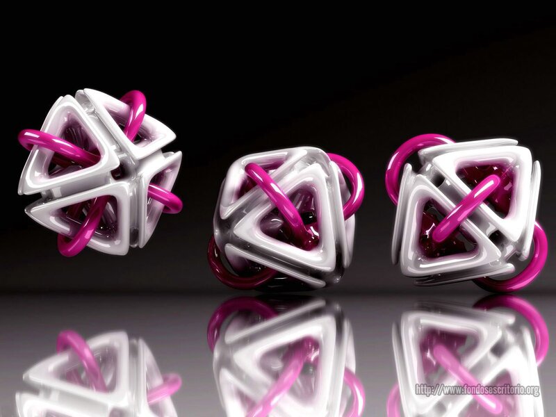 Abstract Geometric Sculptures — White, Dramatic, 3d Render