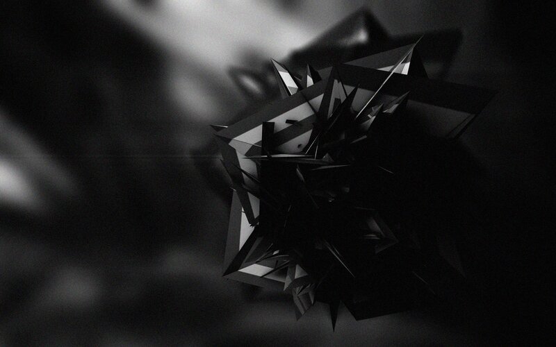 Abstract Geometric Shape — Black, Dark