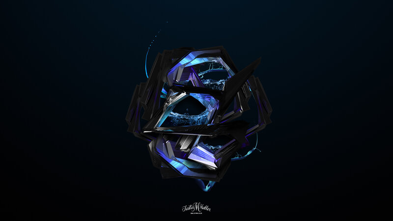 Abstract Geometric Shape — Black, Dramatic