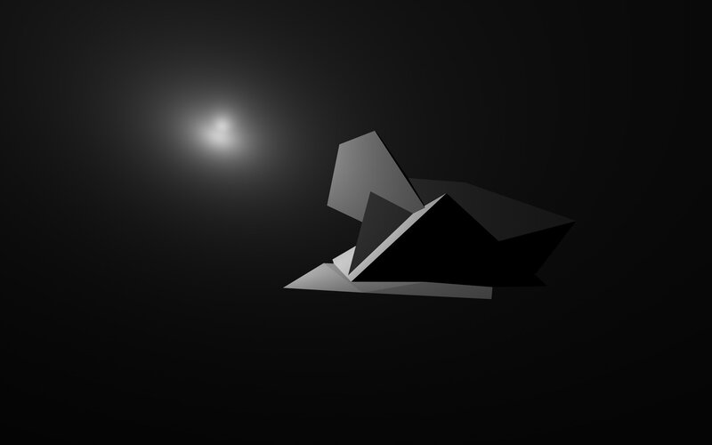 Abstract Geometric Shape — Black