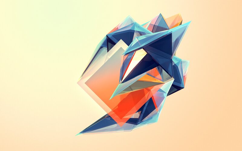 Abstract Geometric Shape — Blue, Calm