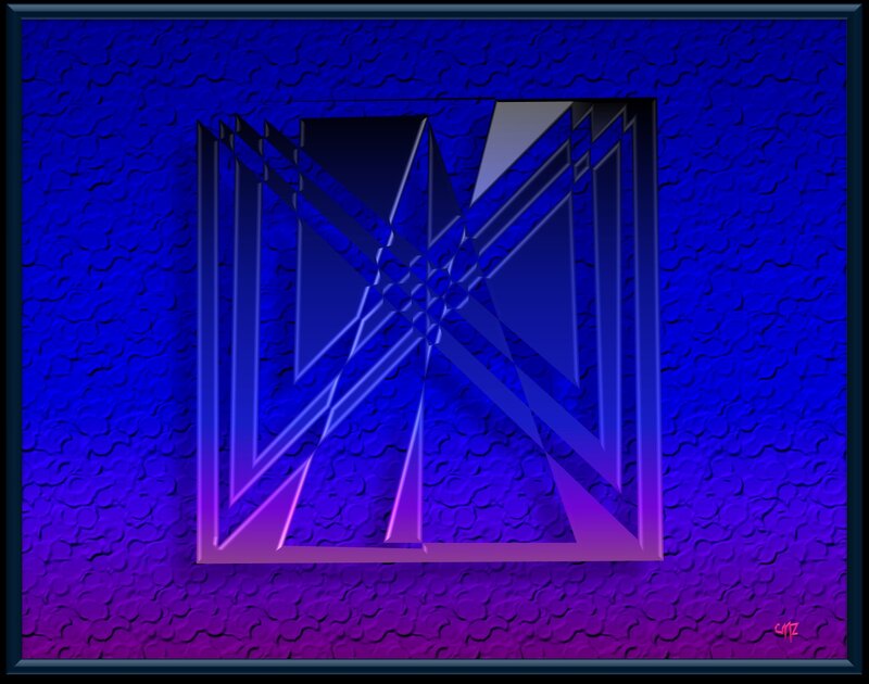 Abstract Geometric Shape — Blue