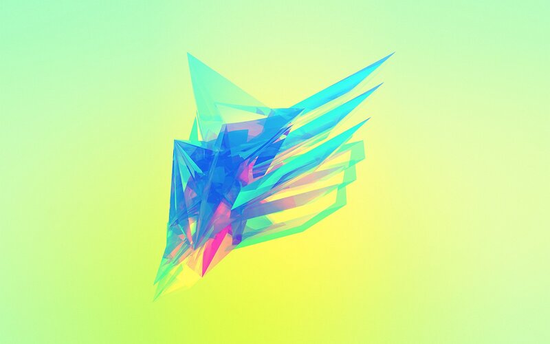 Abstract Geometric Shape — Blue, Vibrant