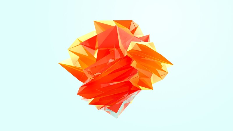 Abstract Geometric Shape — Orange, Calm