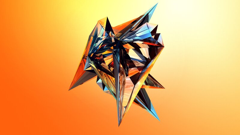 Abstract Geometric Shape — Orange