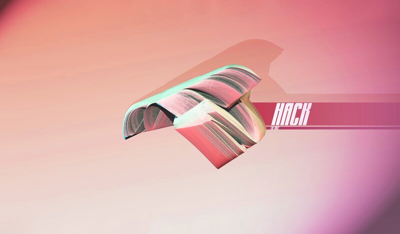 Abstract Geometric Shape — Pink, Calm, Digital Art
