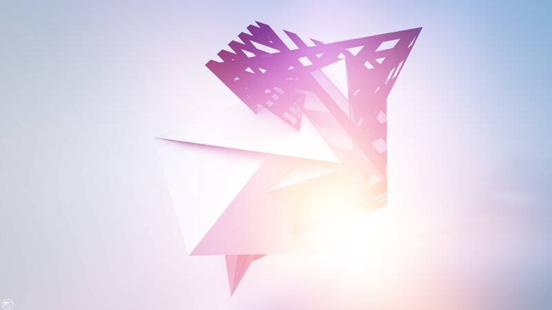 Abstract Geometric Shape — White