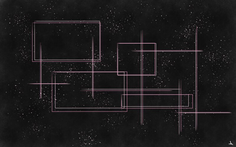 Abstract Geometric Shapes — Black, Calm, Night