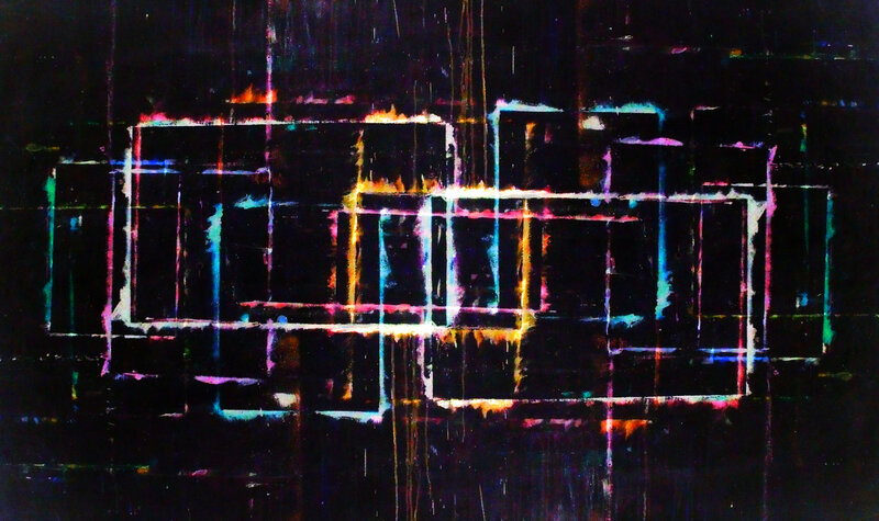 Abstract Geometric Shapes — Black, Dark, Lines