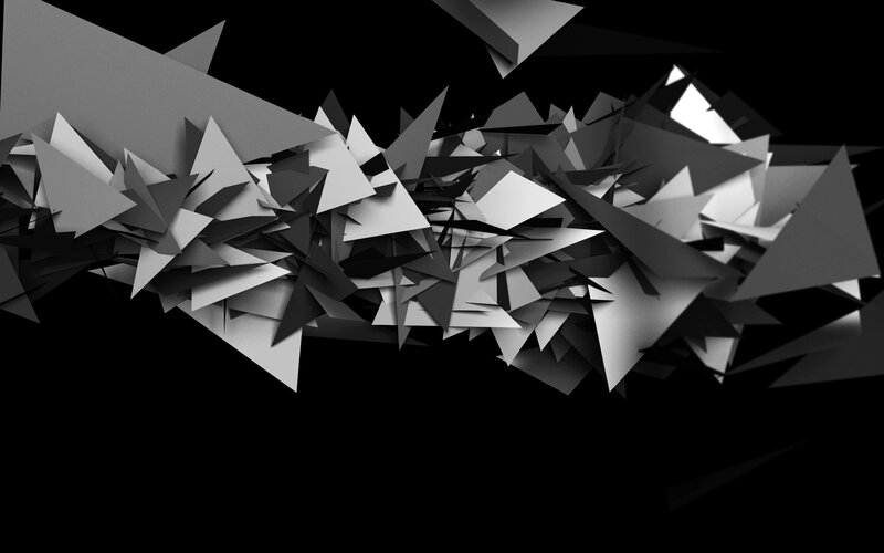 Abstract Geometric Shapes — Black, Dramatic, 3d Render, Triangles