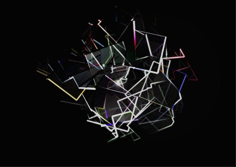 Abstract Geometric Shapes — Black, Dynamic, Digital Art, Lines