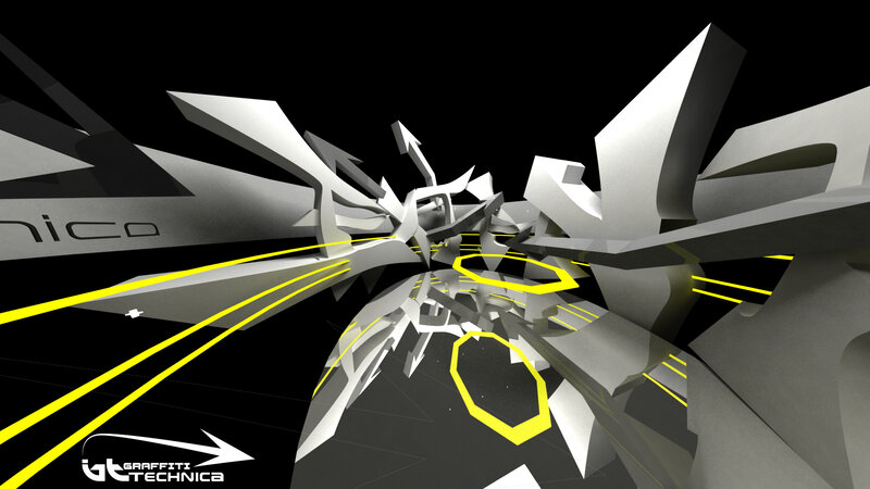 Abstract Geometric Shapes — Black, Dynamic