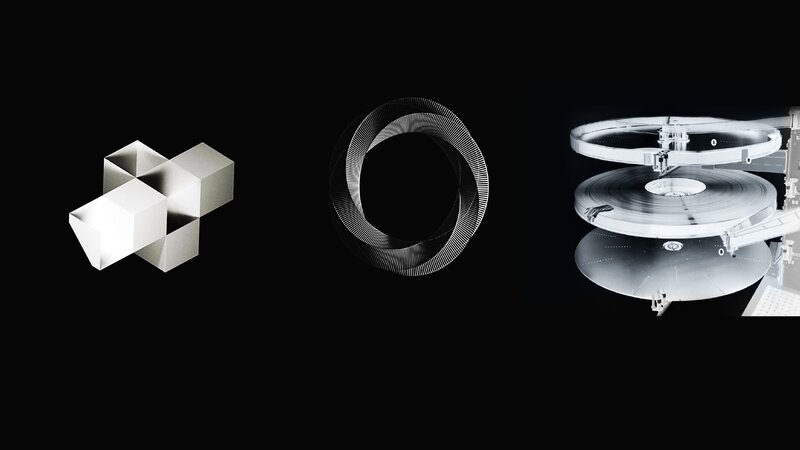 Abstract Geometric Shapes — Black, Minimalist, 3d Render