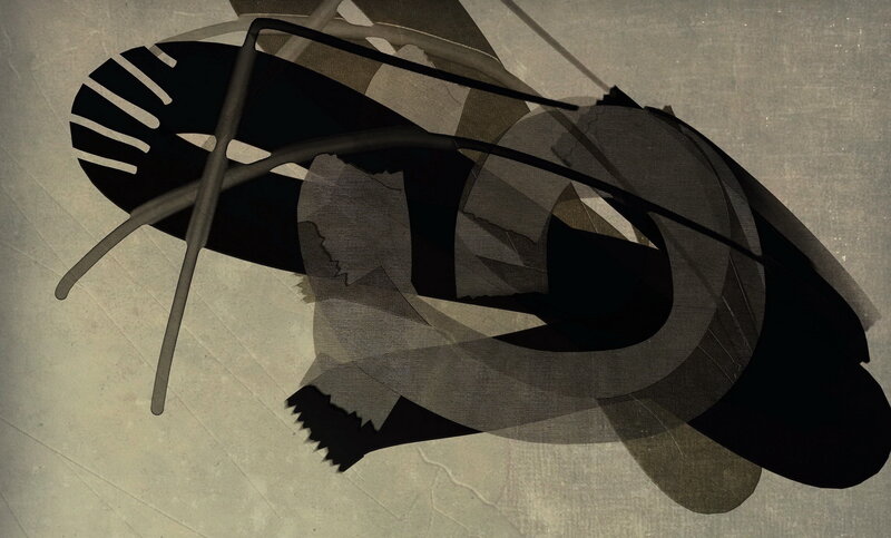 Abstract Geometric Shapes — Black, Neutral, Lines