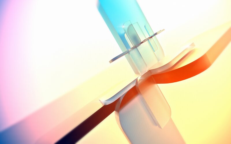 Abstract Geometric Shapes — Blue, Calm, 3d Render, Light