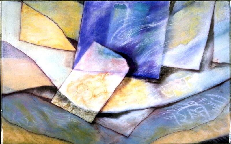 Abstract Geometric Shapes — Blue, Calm, Colorful