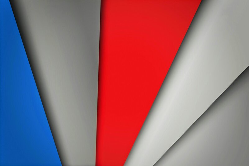 Abstract Geometric Shapes — Blue, Calm, Red, Gray