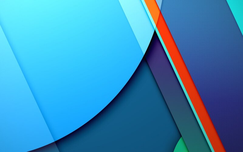 Abstract Geometric Shapes — Blue, Calm, Red