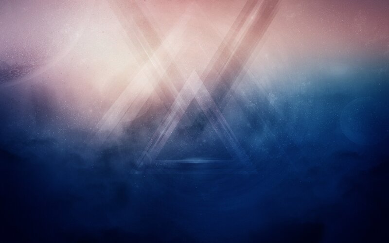Abstract Geometric Shapes — Blue, Cosmic