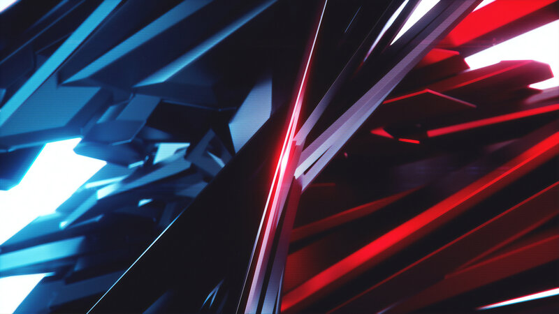Abstract Geometric Shapes — Blue, Dramatic, 3d Render