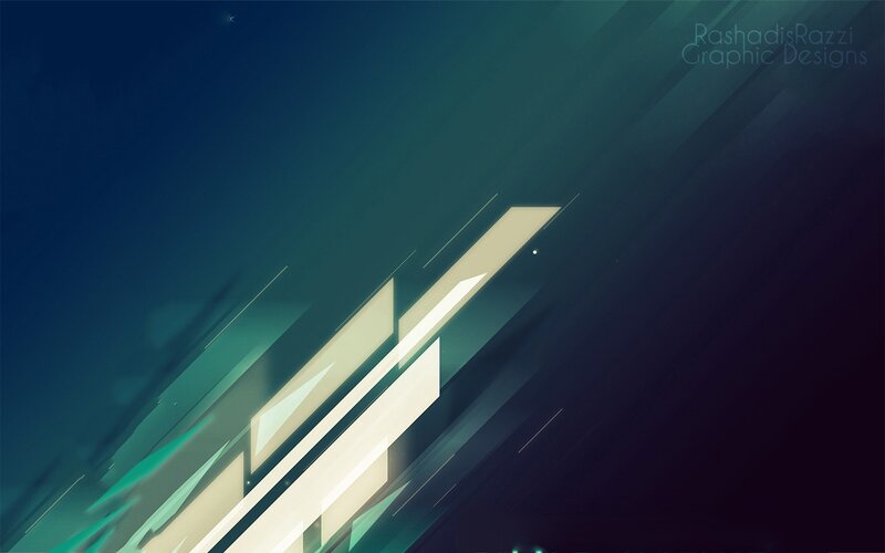 Abstract Geometric Shapes — Blue, Dramatic, Night