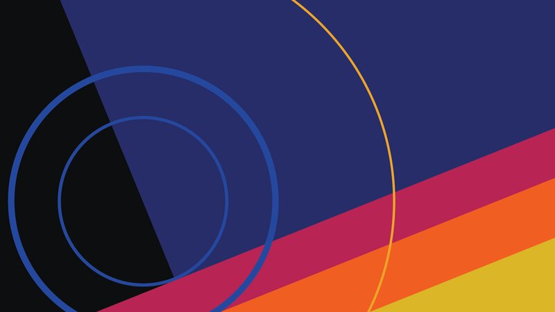 Abstract Geometric Shapes — Blue, Dynamic, Circles