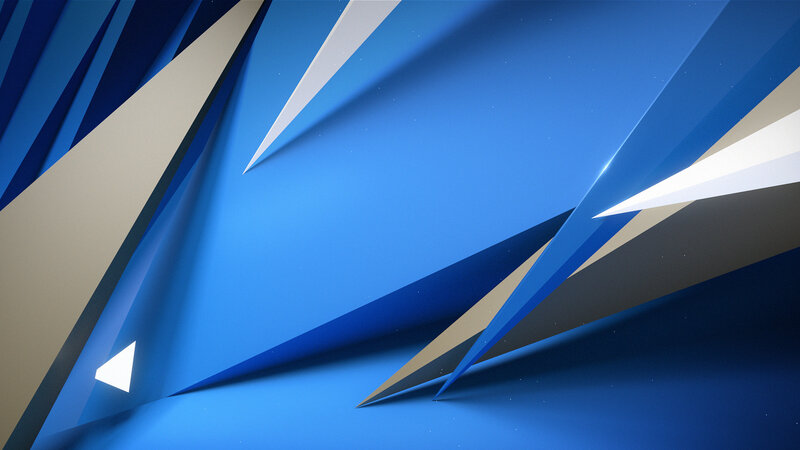 Abstract Geometric Shapes — Blue, Dynamic, Digital Art, Triangles