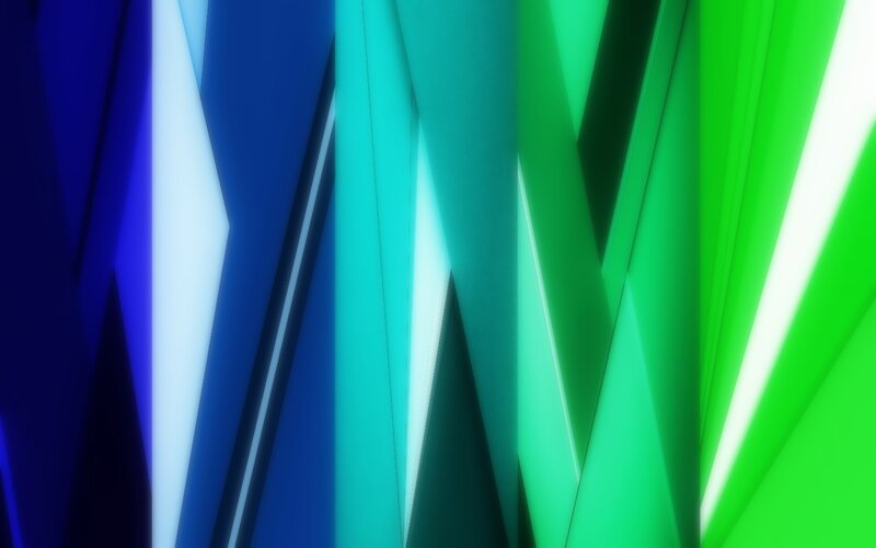 Abstract Geometric Shapes — Blue, Dynamic, Light