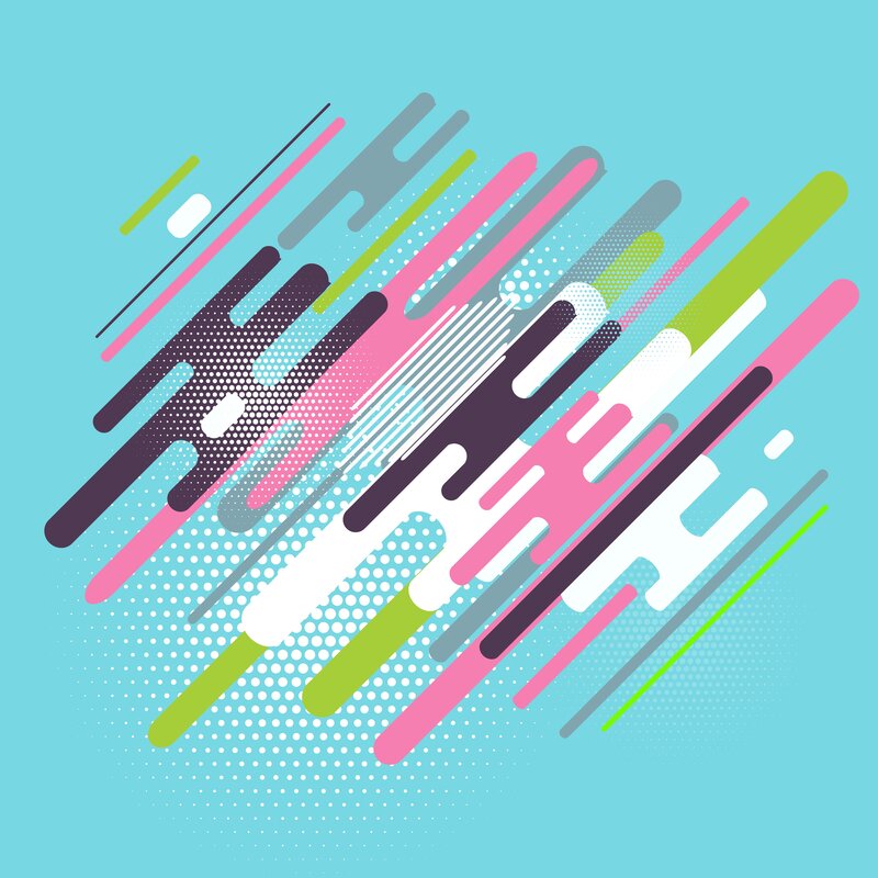 Abstract Geometric Shapes — Blue, Dynamic, Vector Art