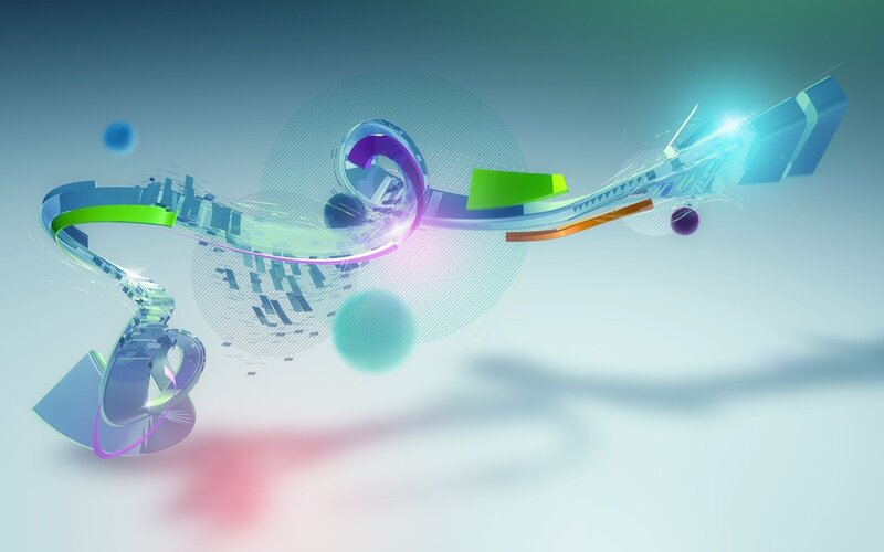 Abstract Geometric Shapes — Blue, Futuristic, 3d Render