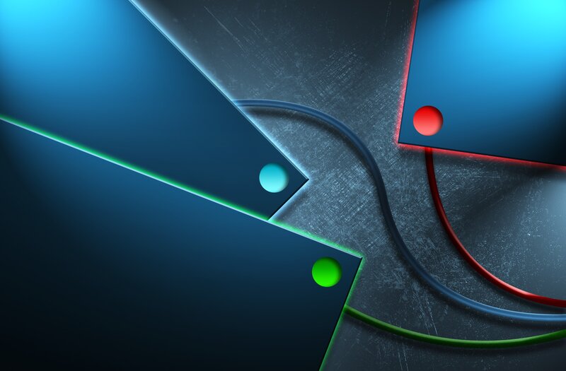 Abstract Geometric Shapes — Blue, Modern